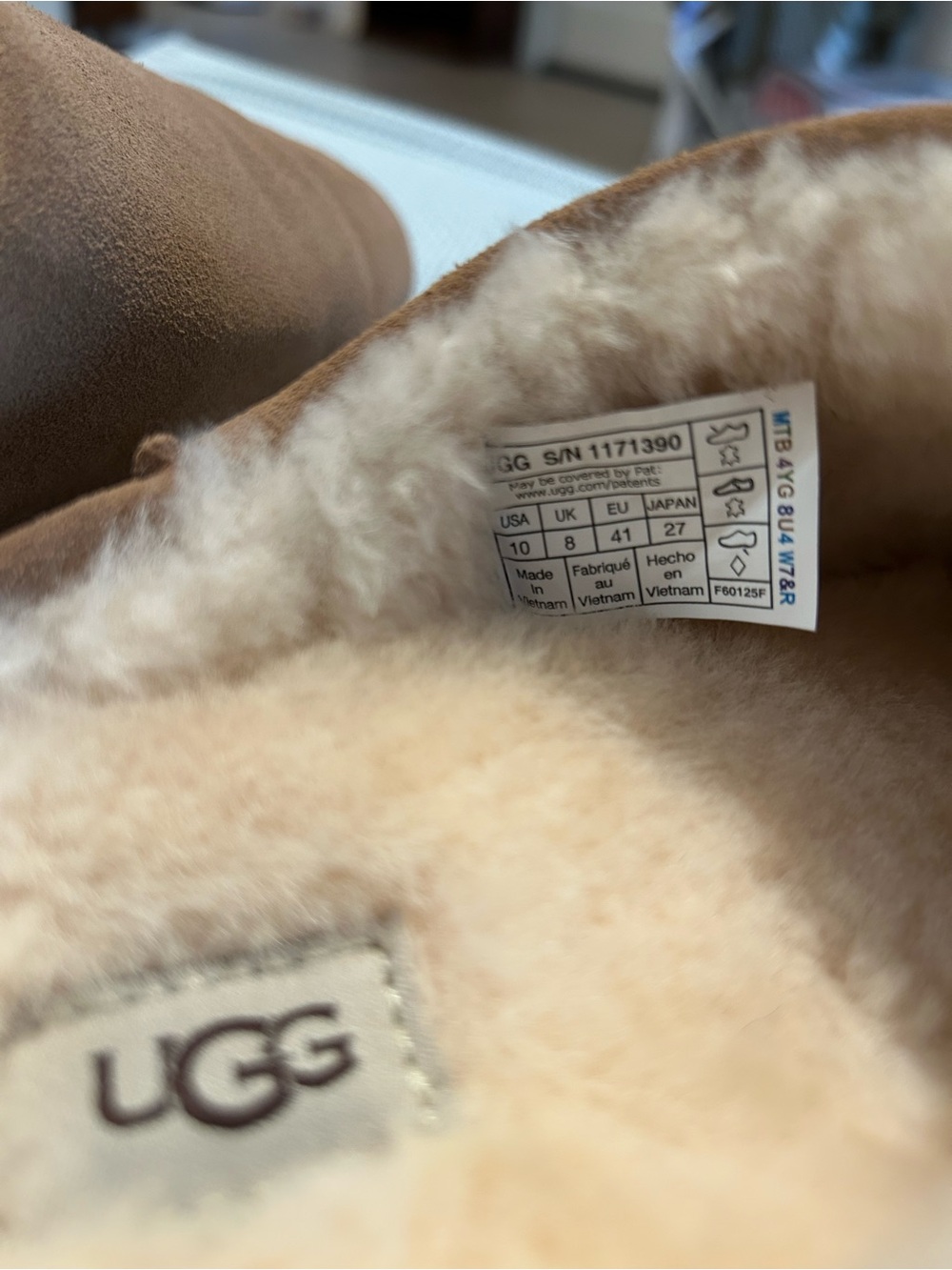 UGG Chestnut Suede Shearling Mule Slippers - Picture 6 of 6
